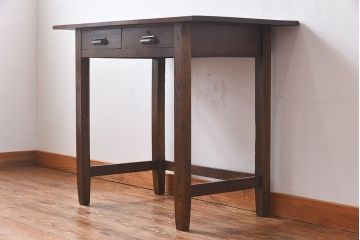 アンティーク家具　和製アンティーク　古い木の質感が味わい深いコンソールテーブル(平机)