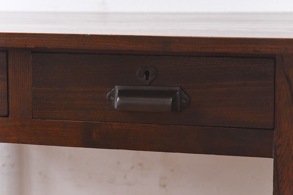 アンティーク家具　和製アンティーク　古い木の質感が味わい深いコンソールテーブル(平机)