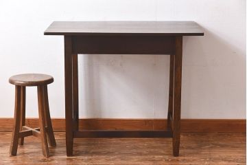 アンティーク家具　和製アンティーク　古い木の質感が味わい深いコンソールテーブル(平机)