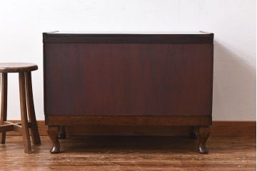 アンティーク家具　イギリスアンティーク　オーク材の杢目が美しいカードケース(引き出し、チェスト、小物収納、図書館、図書室)