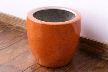アンティーク雑貨　ノリタケ・則武(日陶)　オールドノリタケ　砂地橙色火鉢(鉢カバー)(1)