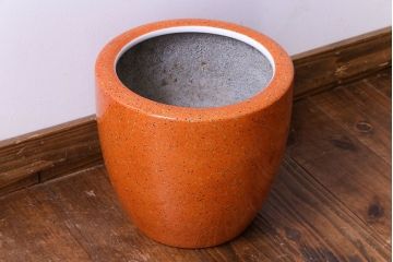 アンティーク雑貨　ノリタケ・則武(日陶)　オールドノリタケ　砂地橙色火鉢(鉢カバー)(1)