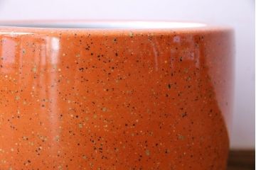アンティーク雑貨　ノリタケ・則武(日陶)　オールドノリタケ　砂地橙色火鉢(鉢カバー)(1)