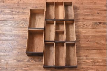 アンティーク家具　古民具　江戸期　珍しいデザインの新潟産・帳場箪笥(薬箪笥)