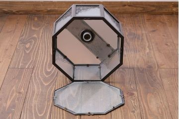和製アンティーク　透かし飾りが趣きのある真鍮製ペンダントライト(天井照明)