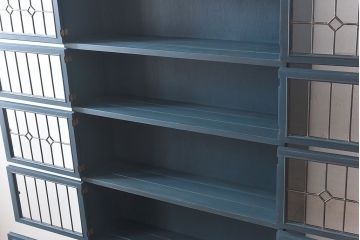 【I様ご成約分】ペイント家具　レトロなスタッキングブックケース(本箱、収納棚)