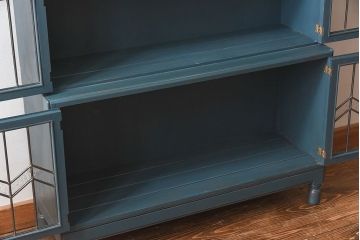【I様ご成約分】ペイント家具　レトロなスタッキングブックケース(本箱、収納棚)