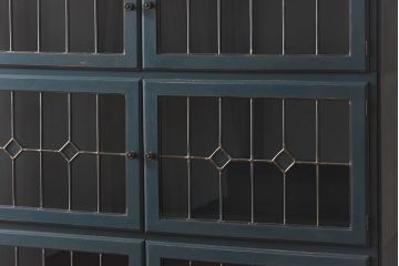 【I様ご成約分】ペイント家具　レトロなスタッキングブックケース(本箱、収納棚)