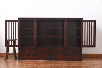 中古美品　岩谷堂箪笥　No.746　覚山サイドボード(収納棚、タンス)(定価約60万円)