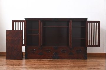 中古美品　岩谷堂箪笥　No.746　覚山サイドボード(収納棚、タンス)(定価約60万円)