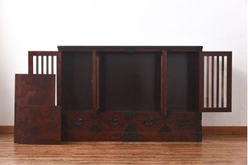 中古美品　岩谷堂箪笥　No.746　覚山サイドボード(収納棚、タンス)(定価約60万円)