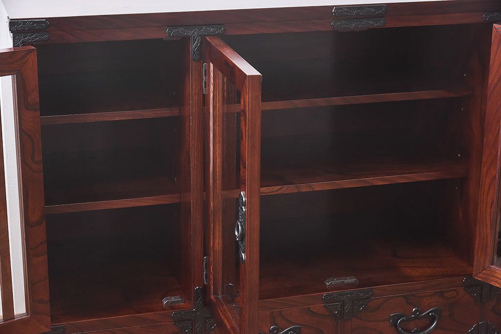 中古美品　岩谷堂箪笥　No.746　覚山サイドボード(収納棚、タンス)(定価約60万円)