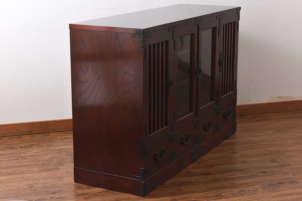 中古美品　岩谷堂箪笥　No.746　覚山サイドボード(収納棚、タンス)(定価約60万円)