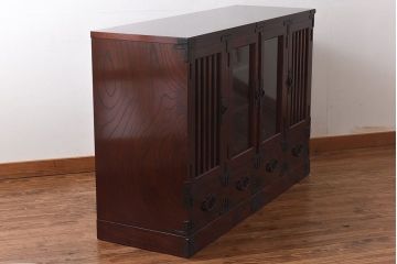 中古美品　岩谷堂箪笥　No.746　覚山サイドボード(収納棚、タンス)(定価約60万円)