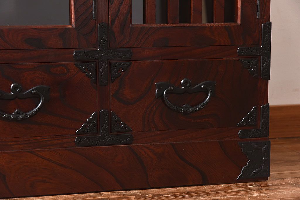 中古美品　岩谷堂箪笥　No.746　覚山サイドボード(収納棚、タンス)(定価約60万円)