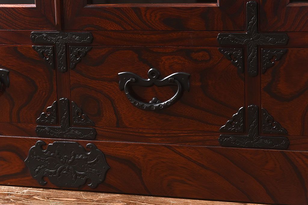 中古美品　岩谷堂箪笥　No.746　覚山サイドボード(収納棚、タンス)(定価約60万円)