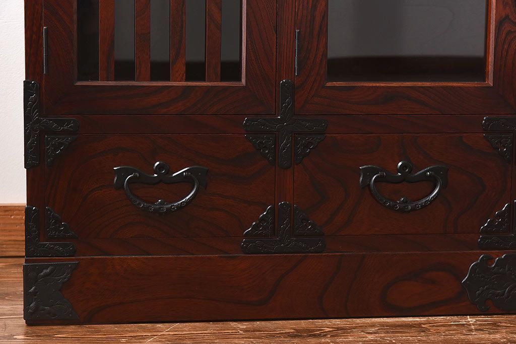 中古美品　岩谷堂箪笥　No.746　覚山サイドボード(収納棚、タンス)(定価約60万円)