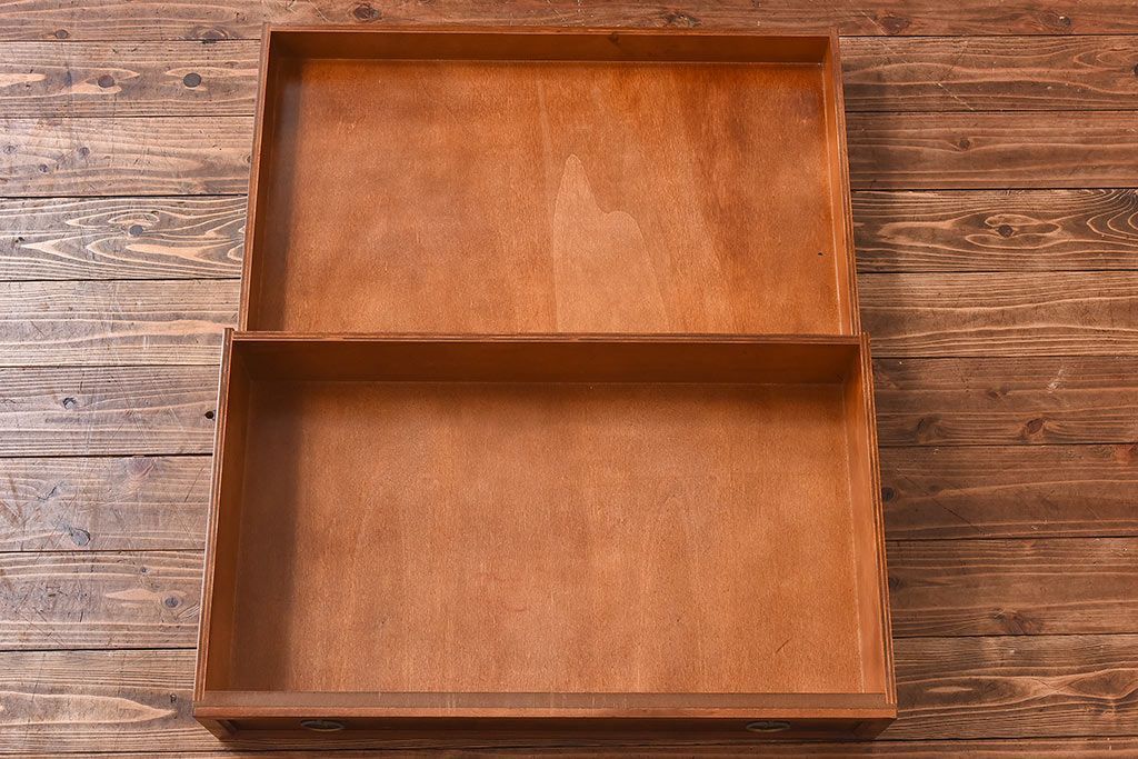 中古　イタリア輸入家具　クラシックな引き出し付きガラスケース(飾り棚、コレクションラック)