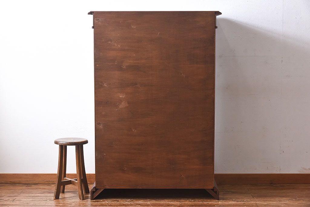 中古　イタリア輸入家具　クラシックな引き出し付きガラスケース(飾り棚、コレクションラック)