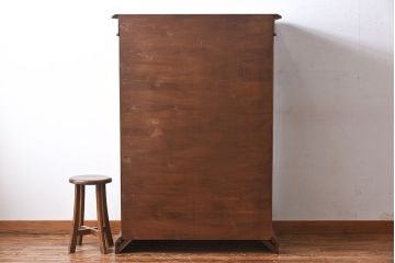 中古　イタリア輸入家具　クラシックな引き出し付きガラスケース(飾り棚、コレクションラック)