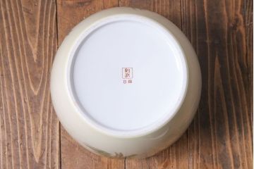 アンティーク雑貨　ノリタケ・則武(日陶) 　和の雰囲気漂う松の図の火鉢(手あぶり、鉢カバー)(2)
