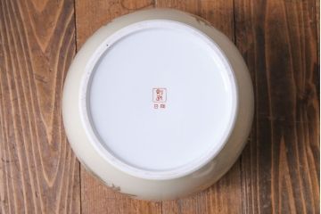 アンティーク雑貨　ノリタケ・則武(日陶) 　和の雰囲気漂う松の図の火鉢(手あぶり、鉢カバー、ディスプレイ)(3)(R-027652)