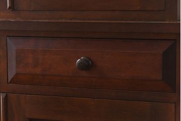 中古　九州民芸家具　品のあるツヤが魅力的なキャビネット(食器棚、本棚、飾り棚)