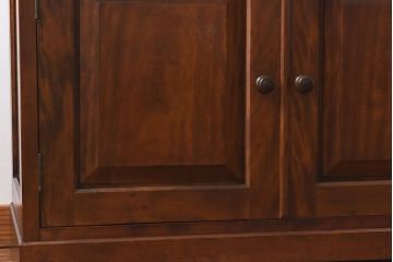 中古　九州民芸家具　品のあるツヤが魅力的なキャビネット(食器棚、本棚、飾り棚)