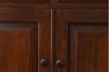 中古　九州民芸家具　品のあるツヤが魅力的なキャビネット(食器棚、本棚、飾り棚)