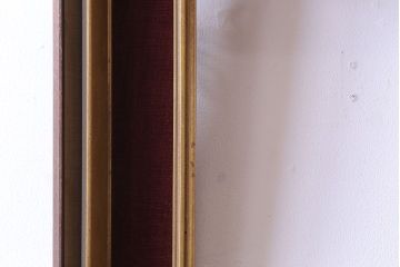 アンティーク雑貨　ワインレッドの枠がおしゃれなフレーム(額縁)