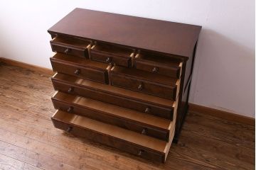 中古　北海道民芸家具　落ち着きある趣きのチェスト(引き出し、箪笥)