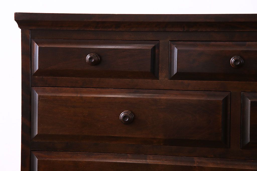 中古　北海道民芸家具　落ち着きある趣きのチェスト(引き出し、箪笥)