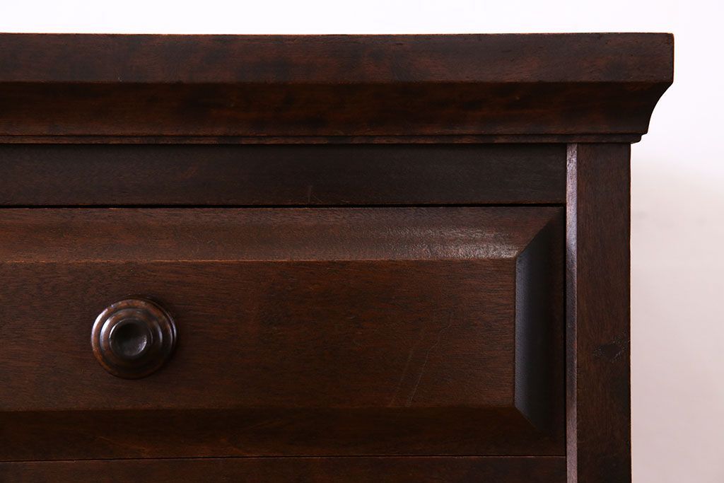 中古　北海道民芸家具　落ち着きある趣きのチェスト(引き出し、箪笥)