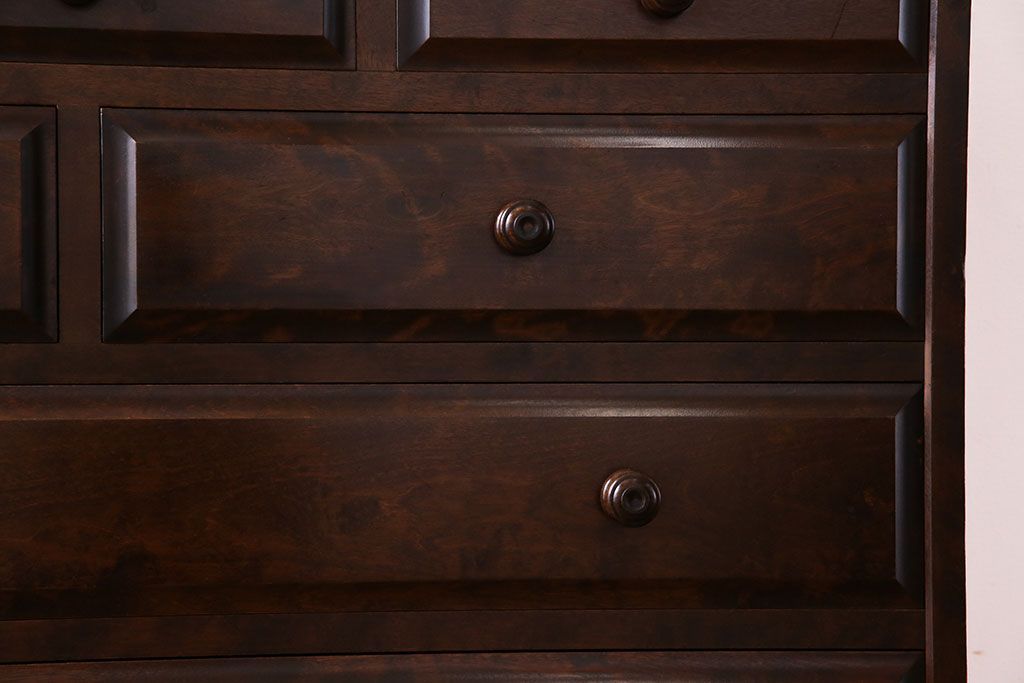 中古　北海道民芸家具　落ち着きある趣きのチェスト(引き出し、箪笥)