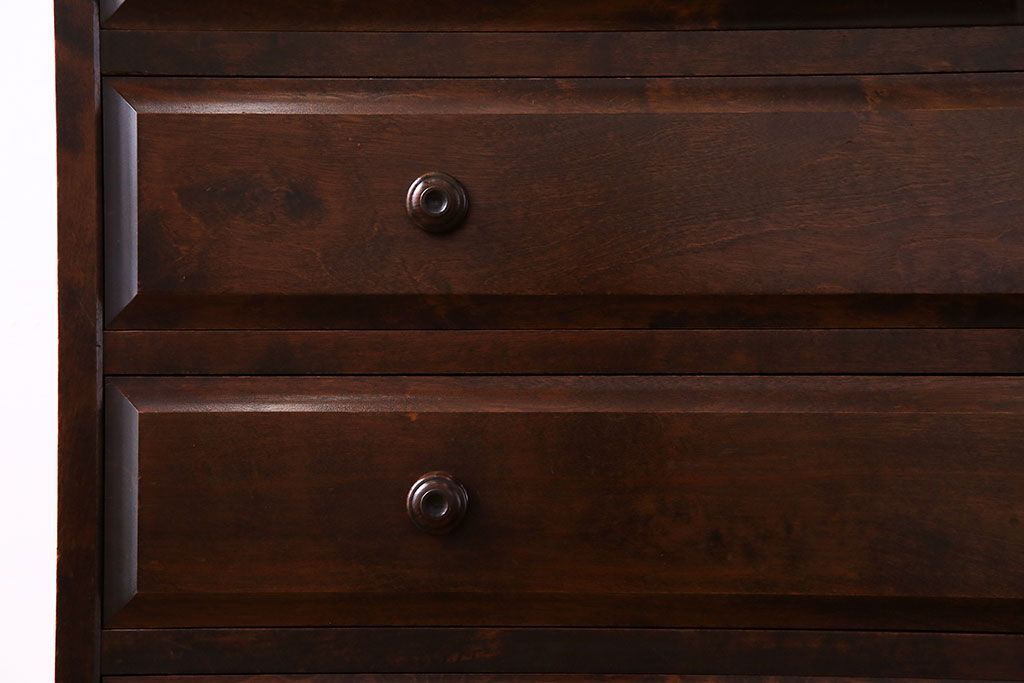 中古　北海道民芸家具　落ち着きある趣きのチェスト(引き出し、箪笥)