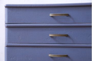 アンティーク家具　落ち着きあるラベンダーのペイントが魅力の小引き出し(小物収納、小物入れ)