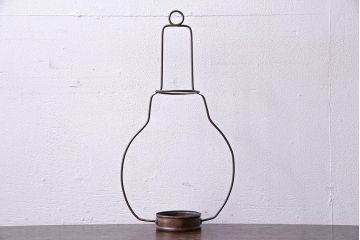 ビンテージ　シェードが可愛らしいオイルランプ(照明、吊りランプ)