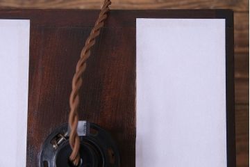 中古 松本民芸家具　シックな雰囲気の亀甲型ペンダントライト(天井照明)