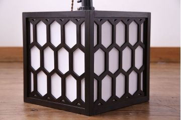 中古 松本民芸家具　シックな雰囲気の亀甲型ペンダントライト(天井照明)