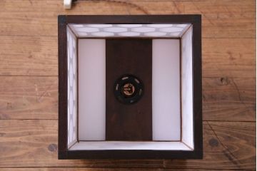 中古 松本民芸家具　シックな雰囲気の亀甲型ペンダントライト(天井照明)