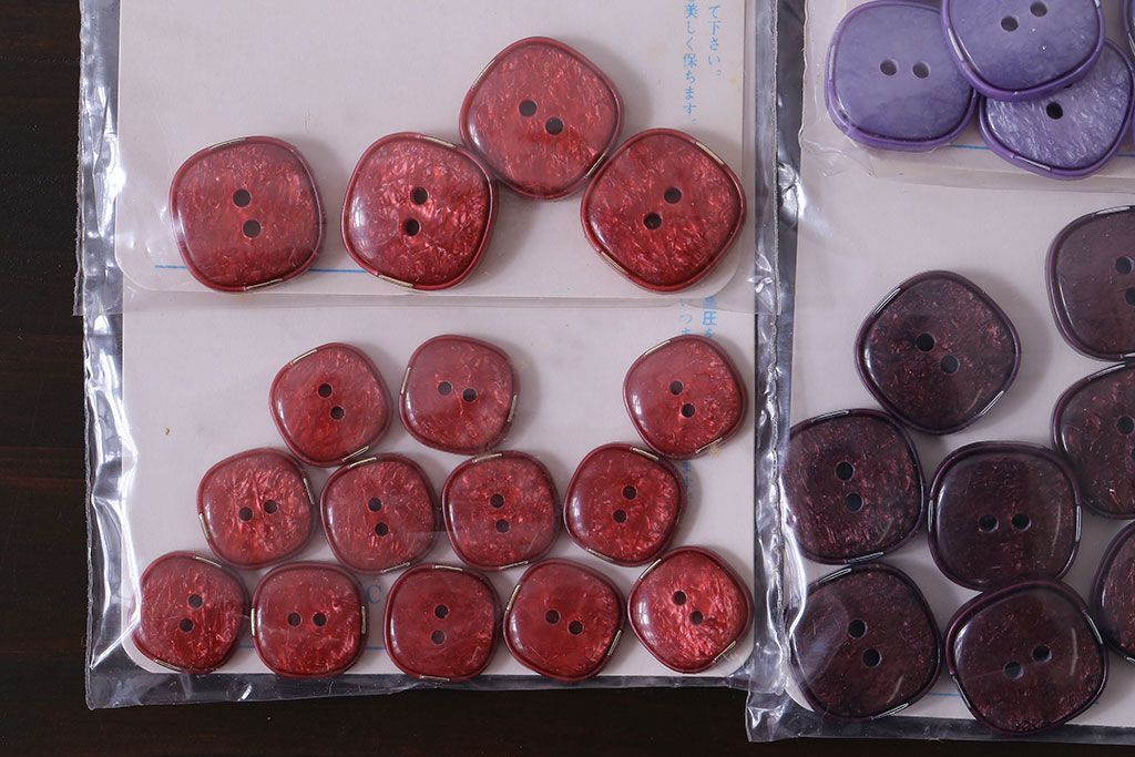 アンティーク雑貨　ビンテージ　シックな色合いが上品な古いボタンセット