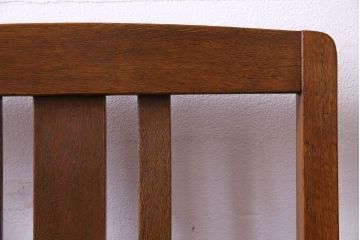 アンティーク家具　和製アンティーク　落ち着きのある色味のナラ材のチェア(椅子、ダイニングチェア)