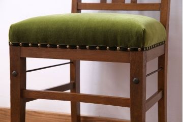 アンティーク家具　和製アンティーク　落ち着きのある色味のナラ材のチェア(椅子、ダイニングチェア)