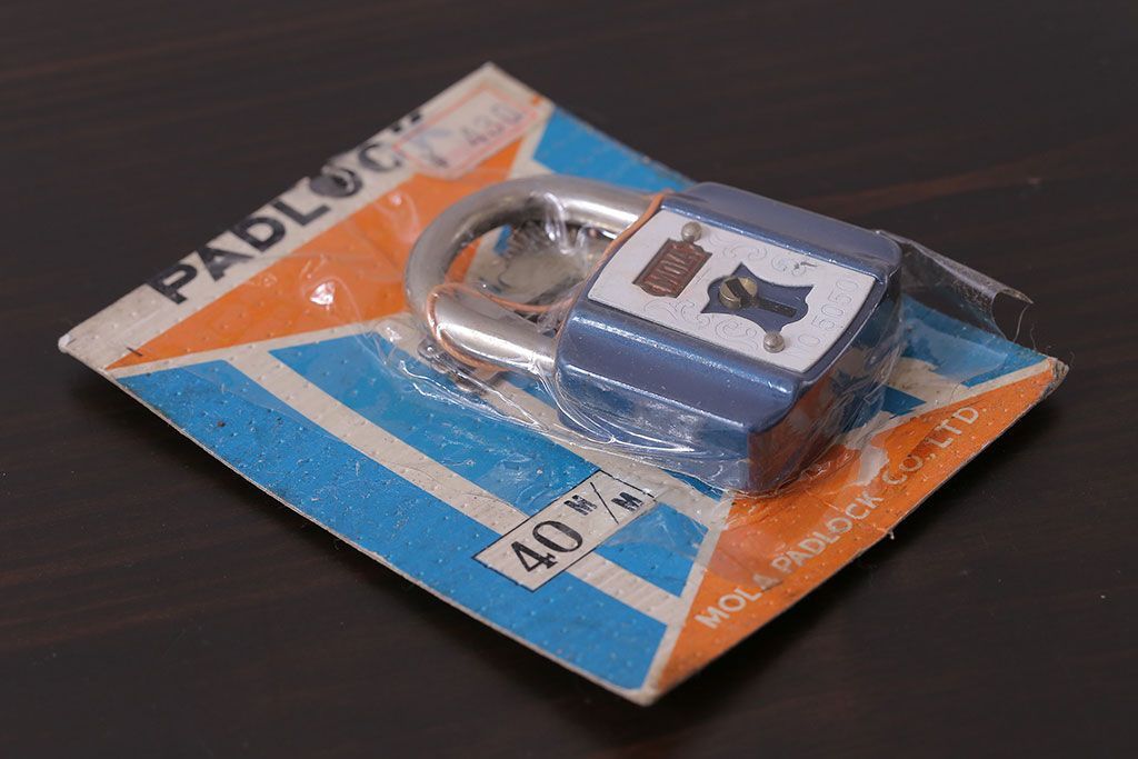 アンティーク雑貨　未開封　MOLA　昭和レトロなパドロックキー(南京錠)(2)