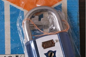 アンティーク雑貨　未開封　MOLA　昭和レトロなパドロックキー(南京錠)(2)