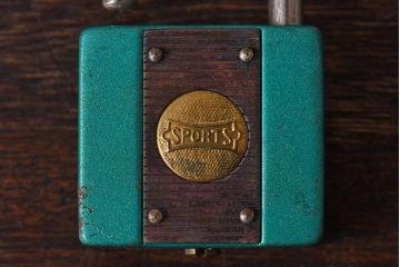 アンティーク雑貨　SPORTS　昭和レトロなパドロックキー(南京錠)