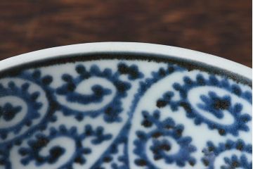アンティーク雑貨　江戸期　古伊万里　染付蛸唐草　なます皿(和食器)(1)