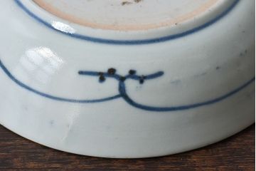 アンティーク雑貨　江戸期　古伊万里　染付蛸唐草　なます皿(和食器)(1)