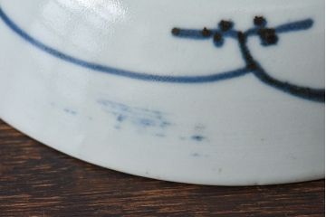 アンティーク雑貨　江戸期　古伊万里　染付蛸唐草　なます皿(和食器)(1)