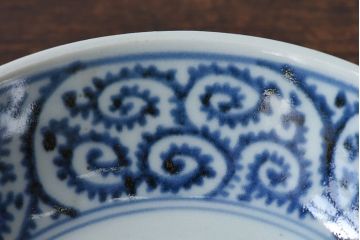 アンティーク雑貨　江戸期　古伊万里　染付蛸唐草　なます皿(和食器)(2)